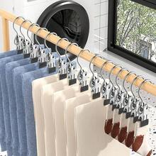 20 Pcs Pinzas para Ropa de Acero Inoxidable con Revestimiento de Goma, Ganchos para Pantalones con Clips Ahorran Espacio, Pinzas para Calcetines, Faldas, Sombreros, Pantalones de Yoga 20 - 20 - Ver 8