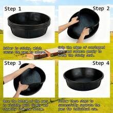 INMASIT 3-Pack Farm Livestock Poultry Multi-Purpose Feeding Basin | Large Capacity Plastic Feed Bucket/Water Trough | For Horses, Dogs, Pigs, Sheep, Etc. - 3PCS-l Size - View 8