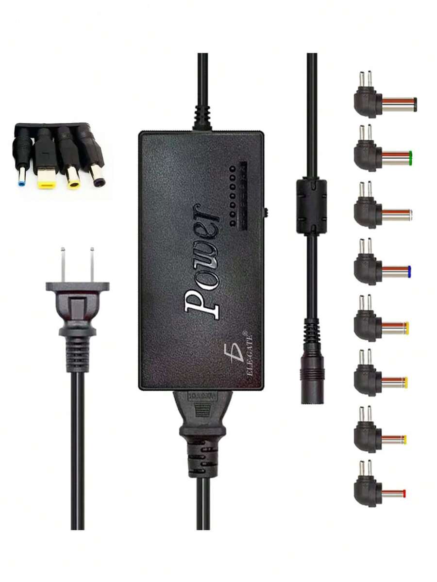 Cargador Universal Voltaje Variable Multilaptops con 12 conectores 12–24v 96w ELE-GATE - Tipo de Enchufe A USA (110-127V) - Ver 1