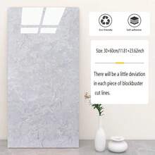 10/20/50pcs Marble Effect Self-Adhesive Wall Tiles, Vinyl Foam Wall Stickers, Waterproof And Moisture-Proof, Easy To Clean And Cut, For Bathroom, Living Room, Kitchen, Bedroom Renovation - Multicolor - View 8