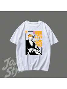 Anime Manga Bleach Ichigo Shinigami Hollow Bankai Geek T-Shirt Unisex Male Female 100% Cotton Top Premium Streetwear New Release Immediate Shipping Various Colors!! Plus Size - Ichigo 4 - Xem 2