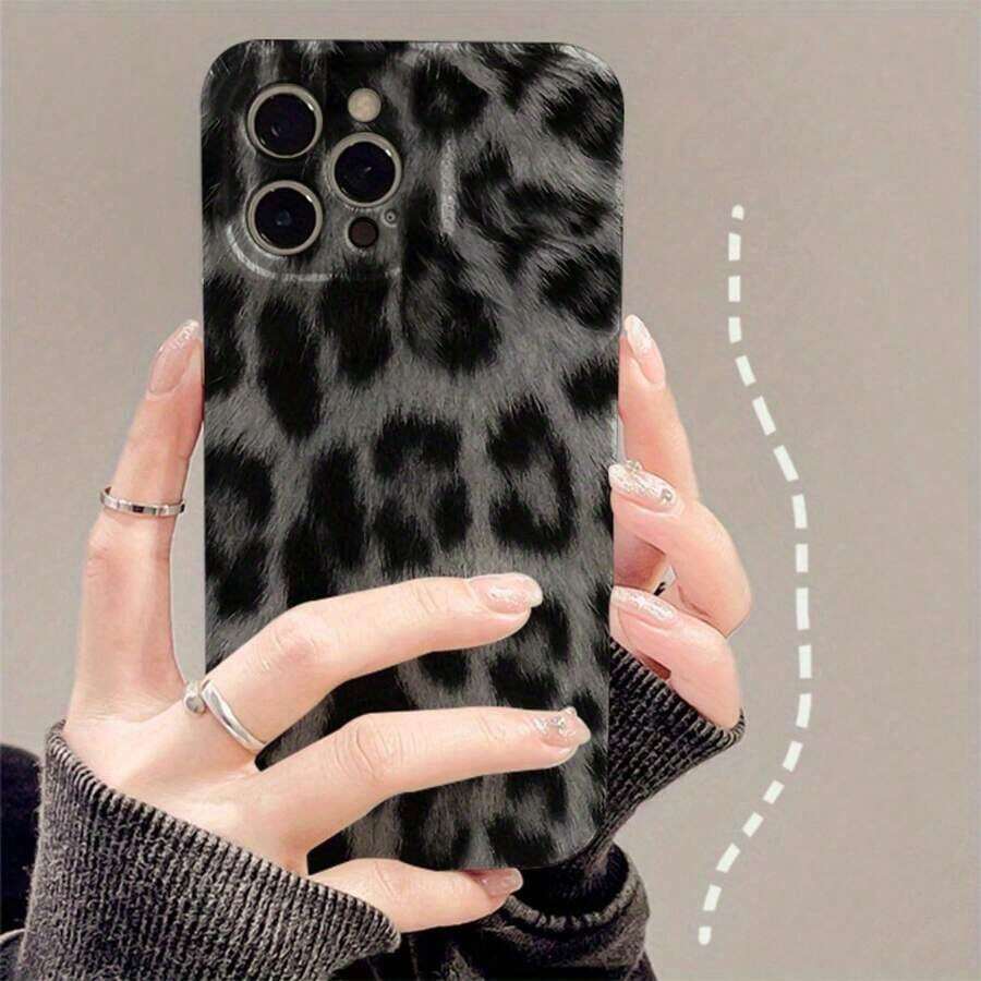 Gray Leopard Print All Inclusive Seismic Resistant Film Hard Phone Case For Iphone 11/12/13/14/15/16/PLUS/PRO/PROMAX Gift Protective Cover Gift For Men And Women - 型號1(1件) - 查看 1