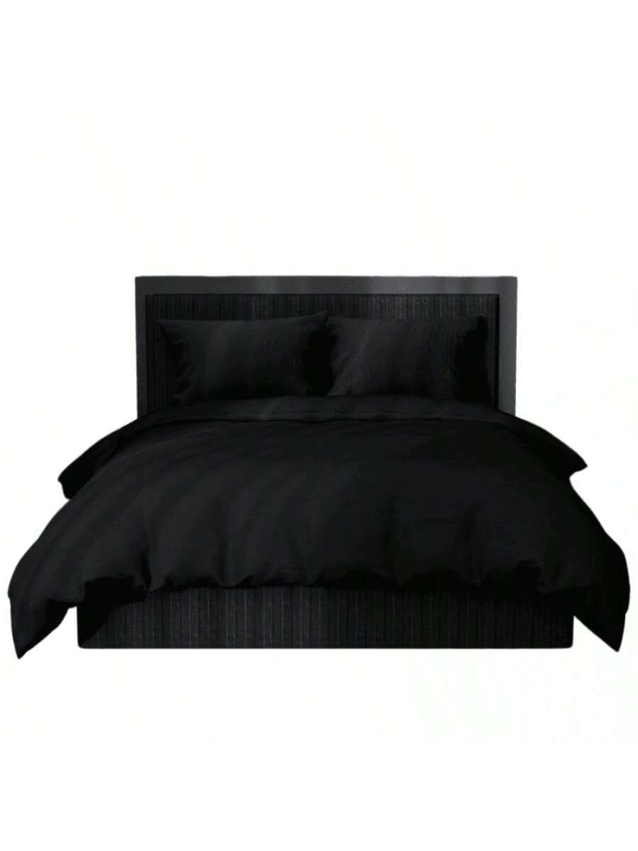 Kit de funda nórdica monocromática GB Color Negro de alta durabilidad de 260cm*220cm