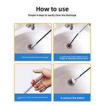 1m/2m/3m/5m Pipe Dredger, Suitable For Toilets, Sinks, Floor Drains, Kitchen Pipes, Bathroom Sewers, Household Drainage Systems, Commercial Public Facility Pipes, Etc. It Can Handle Blockage Problems Caused By Hair, Debris, Small Objects, Etc. Suitable For Homes, Shopping Malls And Other Scenarios, It Can Effectively Solve Pipe Blockage Problems In Daily Life And Public Areas. - Multiple Specifications - View 5