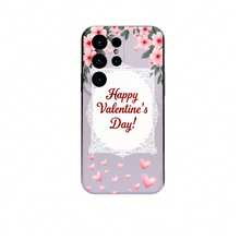 1PC Phone Case,  Floral Hearts Lace Valentine's Day , Stylish Phone Case, Phone Decoration, All-around Lens Protection, Creative Small Gift, Funny Gift for Boys and Girls - Negro - Ver 7