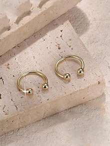 1pc Women Rhinestone Ear Cuff Clip-On Earring, Fashionable Accessory Gifts For Daily Wear - Nose Clip - View 9