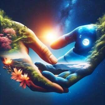 JOZYSH 1 Set Großes Erwachsenen Rahmenlos Handgemachtes 5D Diamant Malerei Set, "Hände des Lebens" Thema, Künstliche Runde Mosaik Kunst, Diamant Kunst Set, Heim- und Büro Wanddekoration, Geschenkidee, Acryl (PMMA) Material, Ohne Rahmen