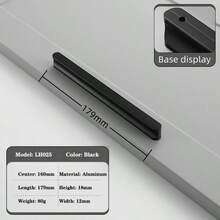 Modern Minimalist Drawer Handle Solid Aluminum Alloy Furniture Wardrobe Cabinet Door Handles Hardware Dresser Handles - Multicolor - View 12