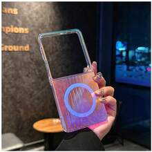 Galaxy Z Flip 7 6 5 4 3 ケース カバー MagSafe対応 カメラ保護 耐衝撃 傷防止 Galaxy Z Flip 7 6 スマホケース MagSafe充電対応 ストラップホール 携帯ケース Galaxy ギャラクシー Z フリップ7 6 保護ケース オーロラ 黄変防止 ワイヤレス充電 おしゃれ 人気 可愛い - バイオレットパープル - チェックする 7