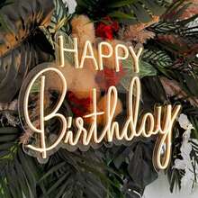 USB-Powered LED Happy Birthday Neon Sign, Warm White Birthday Greeting Acrylic Light With Dimmer Switch - Reusable Dimmable Wall Decoration, USB-Powered & Touch-Controlled, Wall-Mounted, Suitable For Party Decor, Birthday Celebrations & Warm White Holiday Atmosphere, Perfect Gift For Birthday Surprises, Gift For Adults Or Kids, As Well As Dance Decor And Decoration Gift For Christmas & Halloween - 生日快樂霓虹燈 - 查看 1