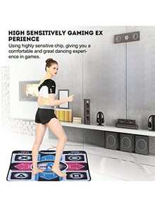 Alfombrilla de baile para niños, antideslizante, con USB, para ordenador - Negro - Ver 2