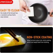 PANCERKA 1.0 L Mini Electric Cooking Pot, Multifunctional Electric Cooking Pot With Steamer, Non-Stick Layer Mechanical Knob Type, Household Electric Hot Pot, EU Plug