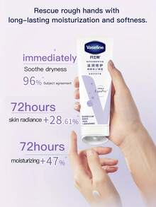 Kem dưỡng da tay Vaseline Deep Nourishing 100ml, chứa Squalane có nguồn gốc thực vật, phức hợp ba loại vitamin, dưỡng ẩm sâu, cải thiện tình trạng da tay khô, món quà Giáng sinh hoàn hảo, mỹ phẩm, chăm sóc da. - Sửa chữa nâng cao - Xem 4