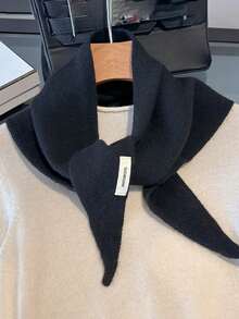 1 Piece Pure Wool Triangle Scarf, Versatile And Warm, Suitable For Headwear, A Fashionable And Multifunctional Gift Option. - Multicolor - View 2