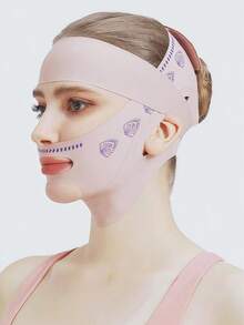 1件装女士极简V脸睡眠眼罩提拉绷带，适合居家佩戴