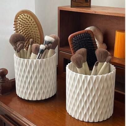 1 Hộp đựng mỹ phẩm bằng nhựa kiểu dáng hình học hiện đại, dung tích lớn, đa năng, thích hợp đựng đồ dùng nhà cửa, đi biển, nghỉ mát, phòng tắm, phòng ngủ, bàn trang điểm, đồ dùng làm đẹp đa dụng, quà tặng năm mới, Ngày Valentine, Ngày của Mẹ, Ngày của Cha, quà tốt nghiệp mùa hè, quà tựu trường.