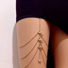 Sexy Leg Chain Lingerie Accessories, Sexy Personalized Elastic Rope Lace Multi-Layer Golden Butterfly Body Chain
