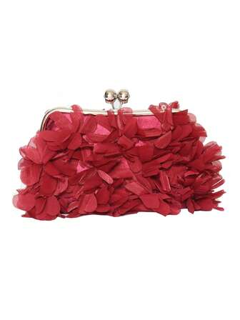 Floral Evening Clutch Bag, Fashion New Textured Evening Bag, Multi-Color Formal Dress Bag For Women
