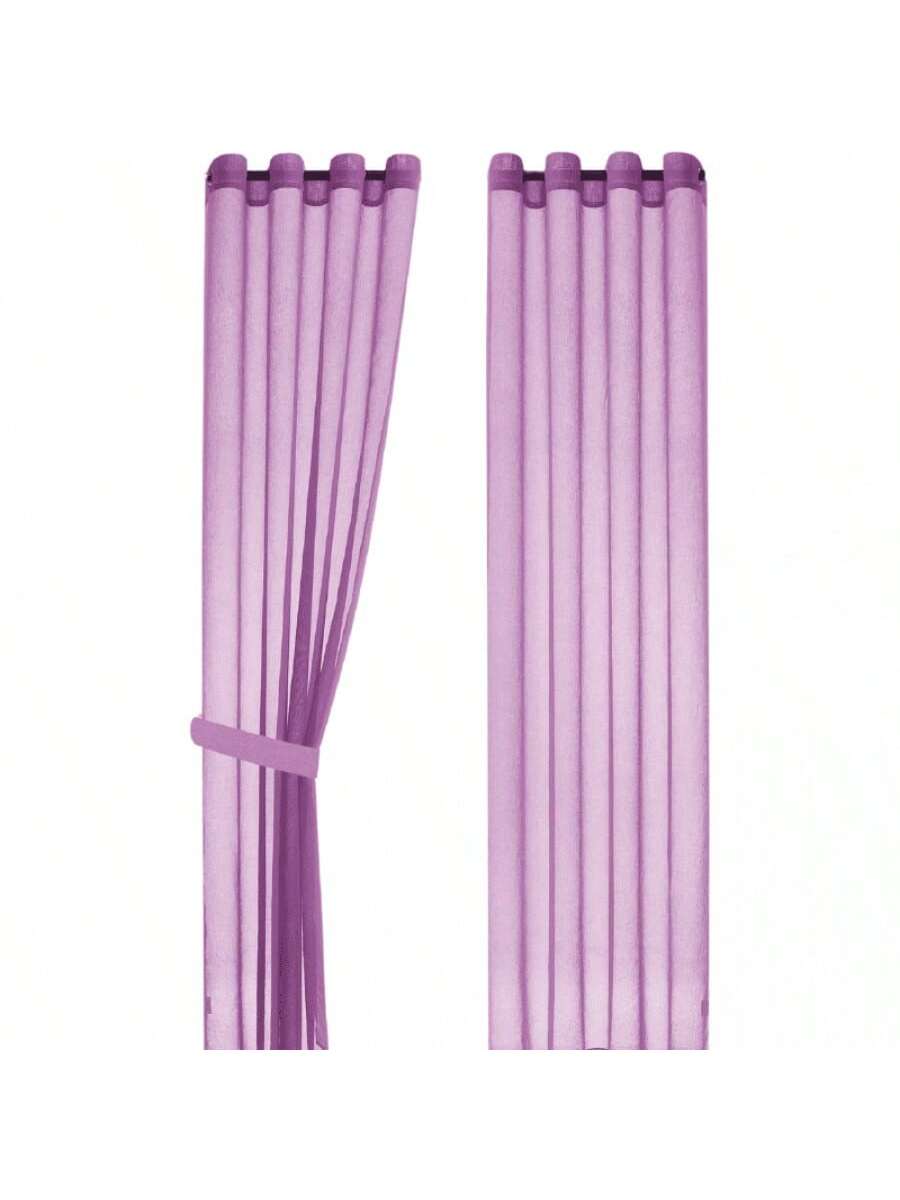 Cortinas transparentes Color Lila de alta durabilidad de 140cm*225cm, CORTINA 1 PZ