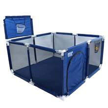 Children's Playpen With Basket, Square - Blue - View 3