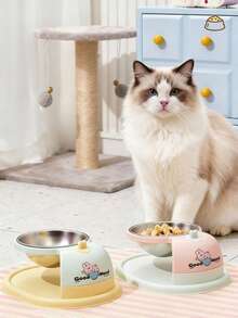 1PC Cat And Dog Bowl, Stainless Steel Bowl, With Hanging Neck Support, Tall Bowl, Non-Slip And Tipping-Proof Pet Bowl, Easy To Clean,Cat Stuff,Dog Stuff,Pet Supplies, Suitable For All Kinds Of Cats And Small Dogs. - Single Bowl - View 10