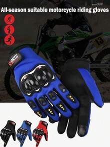 1 par de guantes de bicicleta, guantes de ciclismo sin dedos/de dedo completo con almohadilla antideslizante y amortiguadora para hombres y mujeres - guantes de bicicleta de montaña y carretera con almohadilla de gel transpirable para entrenamiento de fitness al aire libre - guantes de bicicleta acolchados de media dedos con características antideslizantes y amortiguadoras, adecuados para hombres y mujeres - Multicolor - Ver 2