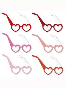 情人节心形纸杯，情人节相机配件，派对氛围装饰，情侣摄影道具，时尚装饰眼镜，派对氛围道具，情侣互动趣味装饰纸杯套装，多种颜色可选，情侣约会摄影道具，朋友聚会派对装饰。