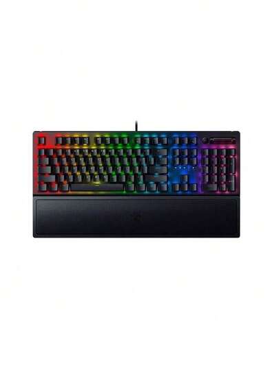 RAZER מקלדת מכנית V3 Spider V3, 104 מקשים בגודל מלא, תאורת RGB אחורית, משענת כף יד ארגונומית, למשחקי ספורט אלקטרוני ומחשב אישי