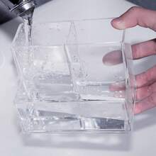 Transparent Multi-Layer Pen Holder, Cosmetic Storage Box, Multifunctional Desktop Organizer, Can Store Makeup Brushes, Lipsticks, Student Stationery