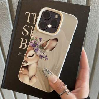 1pc TPU Soft Feather Deer Pattern Protective Phone Case, Compatible With IPhone 17 Pro Max/17/16 Pro Max/15/13/12/11, S20 FE/A15/S24/A55, Redmi Note 11/12/13 Pro, Full Coverage Anti-Drop Soft Shell Phone Cover