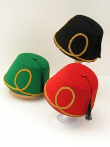 1 chiếc mũ Fez đồ chơi màu trơn của Mỹ dành cho nam, quà tặng độc đáo và thú vị, mũ Thổ Nhĩ Kỳ thích hợp cho lễ hội, tiệc tùng và đội hàng ngày - màu đặc - Xem 13