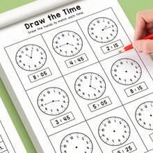 Lea la hora con precisión hasta la hora más cercana y escriba la hora en cada esfera del reloj: esto puede mejorar las capacidades cognitivas y la precisión del tiempo, ayudar a mejorar las habilidades de gestión del tiempo y es un pequeño regalo de ejercicio ideal. - Multicolor - Ver 6