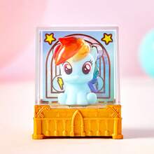 Miniso 1 mô hình đồ chơi xếp chồng ngón tay My Little Pony, thiết kế nhân vật, hộp trưng bày trong suốt, chất liệu PVC, có thể xếp chồng, lý tưởng để trang trí bàn làm việc và bộ sưu tập My Little Pony (Giao hàng ngẫu nhiên 1 cái) - Nhiều màu - Xem 6