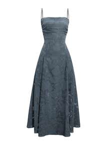 Unadoll Women's Spring Lace-Up Backless Lace Dress, Sexy And Elegant, Suitable For Vacation, Date, Back To School, New Year, Valentine's Day, Party, Wedding And Beach Wear - Dark Grey - View 4