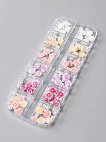 12 miếng trang trí móng tay hình hoa hồng mùa xuân, phụ kiện móng tay quyến rũ cho ngày Valentine. - Nhiều màu - Xem 5