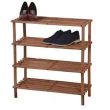 Nakloe - Zapateros - 2, 3 y 4 escalones - Zapateros para guardar zapatos - Zapatero entrada recibidor - Zapatero para guardar zapatos - Organizador de zapatos - Color caoba - Ver 9