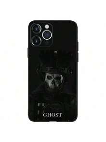 C- COD Funda de Teléfono Ghost Call Of D-Duty Compatible con Apple, 13, 14, 13, 12, 11, XS, XR, X, 8, 7, Pro, Max, Plus, Mini Funda de Silicona Negra, Funda compatible con funda  17 pro max, funda  17 pro, funda  17, funda  16, funda  16 pro max, funda  15 - Z6 - Ver 2