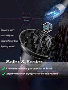 1pc Adjustable Hair Diffuser For Curly Hair Suitable For 1.4 Inch To 2.6 Inch Blow Dryer, Diffuser Attachment Universal For Fine Thick Natural Wave And Frizzy Hair Professional Salon Tool Mother's Day Gifts, Birthdays Christmas Gifts Gifts For Her / Gifts For Him/Romantic Gift/Love Gift/Couple Gift/Valentine Present/Valentine