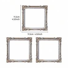 1/3pcs Vintage 3D Floral Square Photo Frame, Resin Material DIY Decor Prop, Multi-Color Options, Suitable For Photography Props, Miniature House Decor, Holiday Party Decoration - Multicolor - View 13