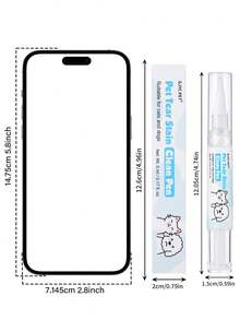 GJYC PET 1 Pack Pet Tear Stain Remover Pen For Dogs & Cats, Easy-Grip Facial Stain Cleaner Tool With & Gentle Solution, Removes Tear Stains Around Eyes And Mouth, 0.17 Fl Oz
