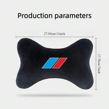Soft Plush Car Seat Headrest, Upgraded Sports Logo Racing Pillow, Breathable & Comfortable Neck Support, Ergonomic Design Suitable For Most Vehicles