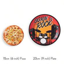 Đĩa giấy dùng một lần kích thước 7 inch và 9 inch, đồ dùng tiệc in họa tiết lấy cảm hứng từ nhạc rock, đĩa giấy tráng miệng, đĩa giấy dùng một lần phù hợp cho sinh nhật, lễ kỷ niệm, trang trí tiệc. - Nhiều màu - Xem 3