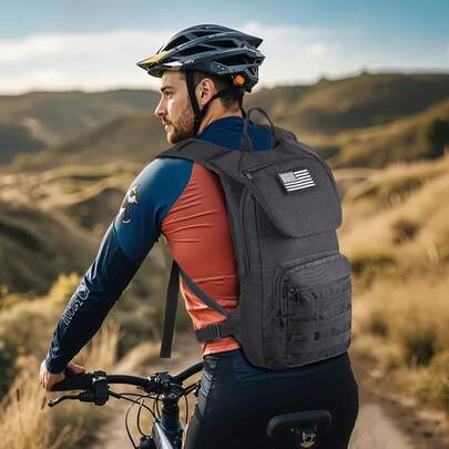 Hydration Backpack, Water Backpack With 3L TPU Water Bladder, Tactical Molle Hiking Hydration Pack With Storage For Men Women, Hydro Water Daypack For Hiking Running Cycling Camping