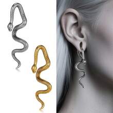 2pcs Snake Shaped Earrings, Suitable For Stretched Ear Piercings, Ear Gauges, Ear Plugs, Body Piercing Tunnels, Made Of 316 Stainless Steel, Body Jewelry - Sanke - View 13