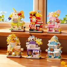 6件套双层街景积木套装，高品质微粒拼装，包含6个独特的迷你双层街景，ABS材质，是收藏、送礼和打造专属微缩小镇的理想之选。