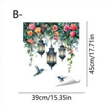 1/3 miếng dán cửa sổ hình cây xanh và chim ruồi phong cách retro, decal vinyl hai mặt có thể tái sử dụng, dán tĩnh điện cho cửa kính/cửa sổ, trang trí nhà bếp và phòng ngủ, giúp ngăn chim va chạm, nhãn dán nghệ thuật mùa xuân. - Nhiều màu - Xem 6