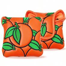 Golf Mallet Putter Cover Orange And Spider Pattern Putter Headcover Golf Club Putter Head Covers Magnetic Closure - Multicolor - View 6