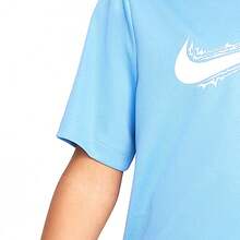 Nike 耐克青少年男童复古圆领经典简约短袖T恤 - 藍色 - 查看 5