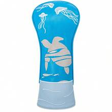 Blue Sea Turtle Design Style Golf Club Covers For Outdoor Enthusiasts, Including Driver, Fairway, And Hybrid Head Covers, Golf Club Head Cover, Golf Club Head Protection, This Is A Worthy Golf Club Protection Cover To Own. - Blue - View 12