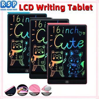 16-Inch LCD Writing Board - Digital Colorful Sketch Pad With Vibrant Display | Erasable, Reusable & Portable For Graffiti, Handwriting & Drawing | Perfect Gift For All Ages